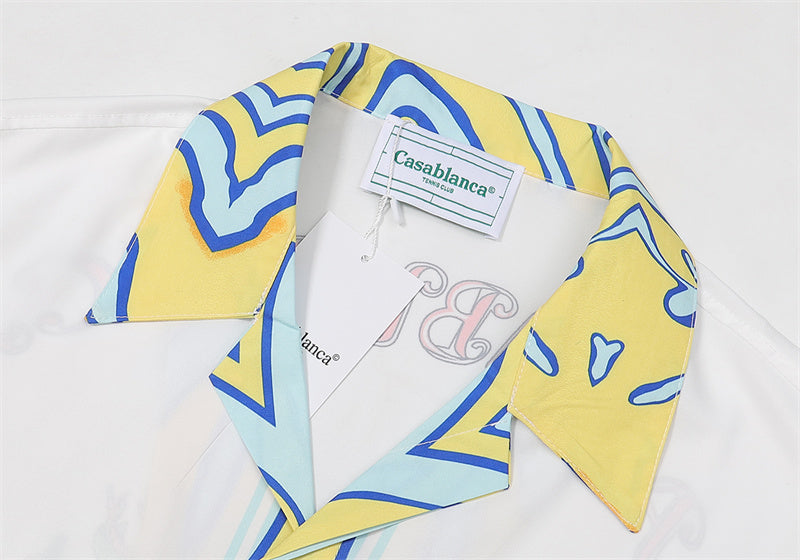 SOLO CASABLANCA 23SS SILK CUBA COLLAR SHIRT