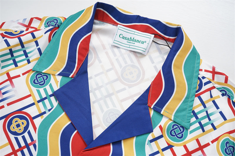 SOLO CASABLANCA 23SS SILK CUBA COLLAR SHIRT