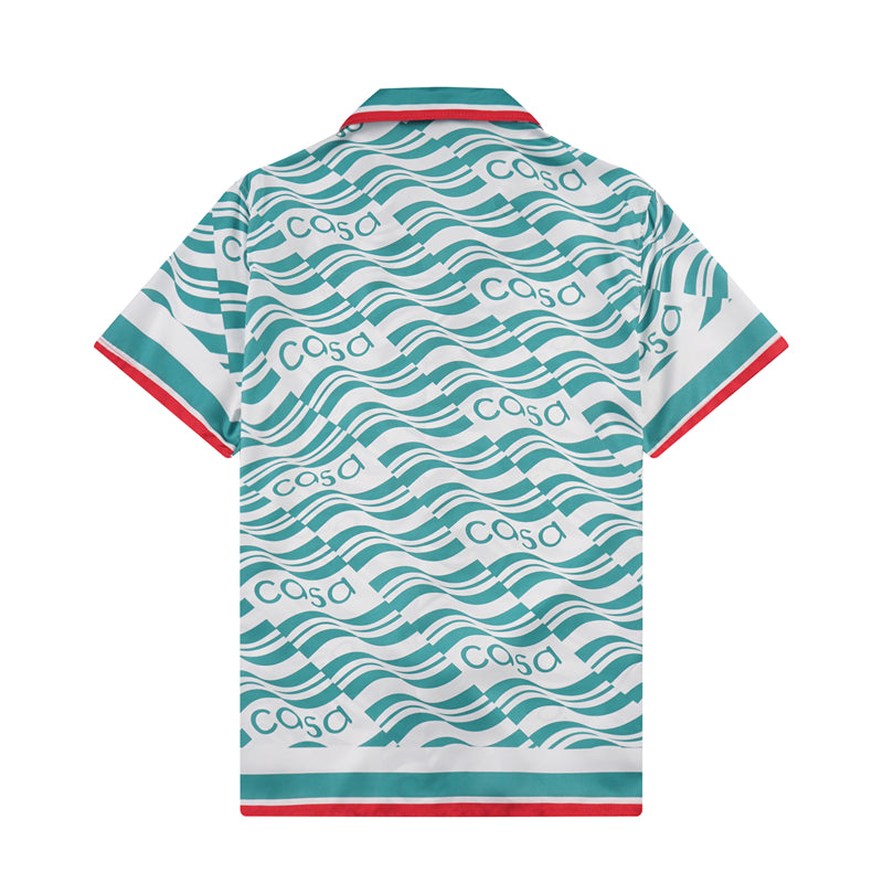 SOLO CASABLANCA 23SS SILK CUBA COLLAR SHIRT