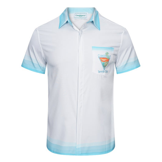 SOLO CASABLANCA 23SS SILK CUBA COLLAR SHIRT
