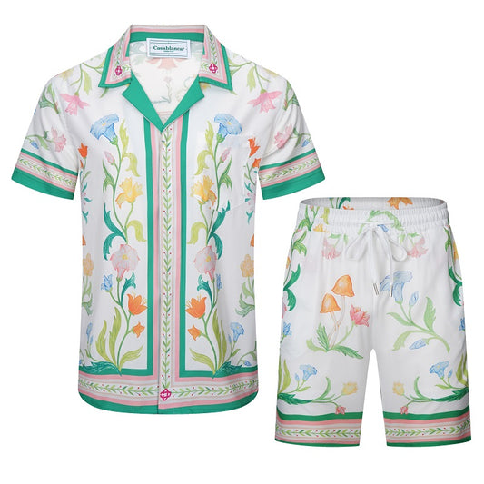 SOLO CASABLANCA 23SS SILK CUBA COLLAR SHIRT