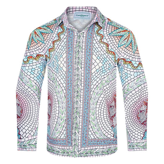 SOLO CASABLANCA 23SS SILK CUBA COLLAR SHIRT