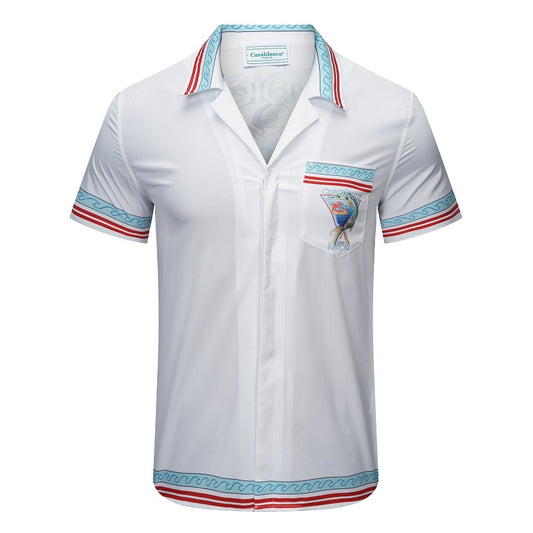SOLO CASABLANCA 23SS SILK CUBA COLLAR SHIRT