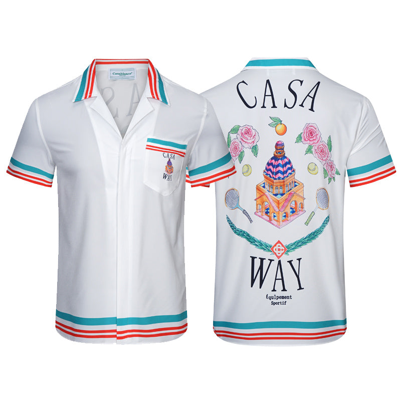 SOLO CASABLANCA 23SS SILK CUBA COLLAR SHIRT