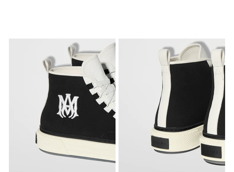 SOLO-AMIRI 2023 Nuevo LOGO Zapatos de lona de colores en contraste bordados