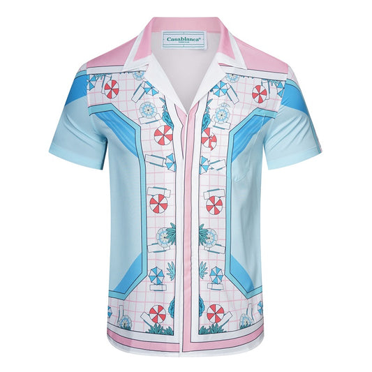 SOLO CASABLANCA 23SS SILK CUBA COLLAR SHIRT