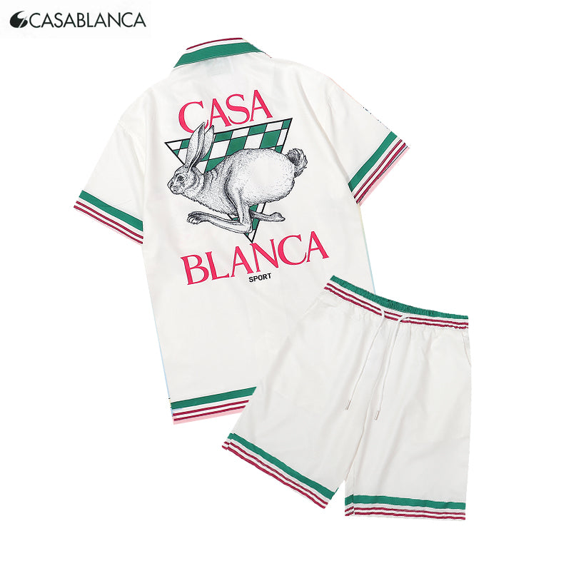 SOLO CASABLANCA 23SS SILK CUBA COLLAR SHIRT