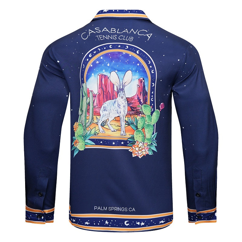 SOLO CASABLANCA 23SS SILK CUBA COLLAR SHIRT