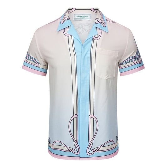 SOLO CASABLANCA 23SS SILK CUBA COLLAR SHIRT