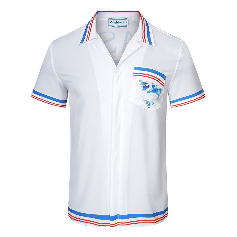 SOLO CASABLANCA 23SS SILK CUBA COLLAR SHIRT