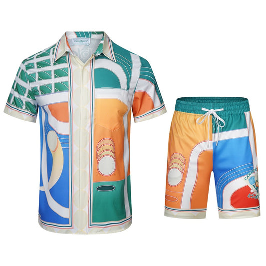 SOLO CASABLANCA 23SS SILK CUBA COLLAR SHIRT