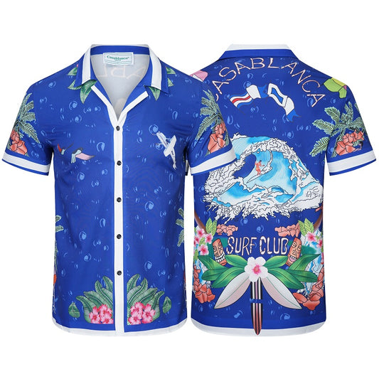 SOLO CASABLANCA 23SS SILK CUBA COLLAR SHIRT