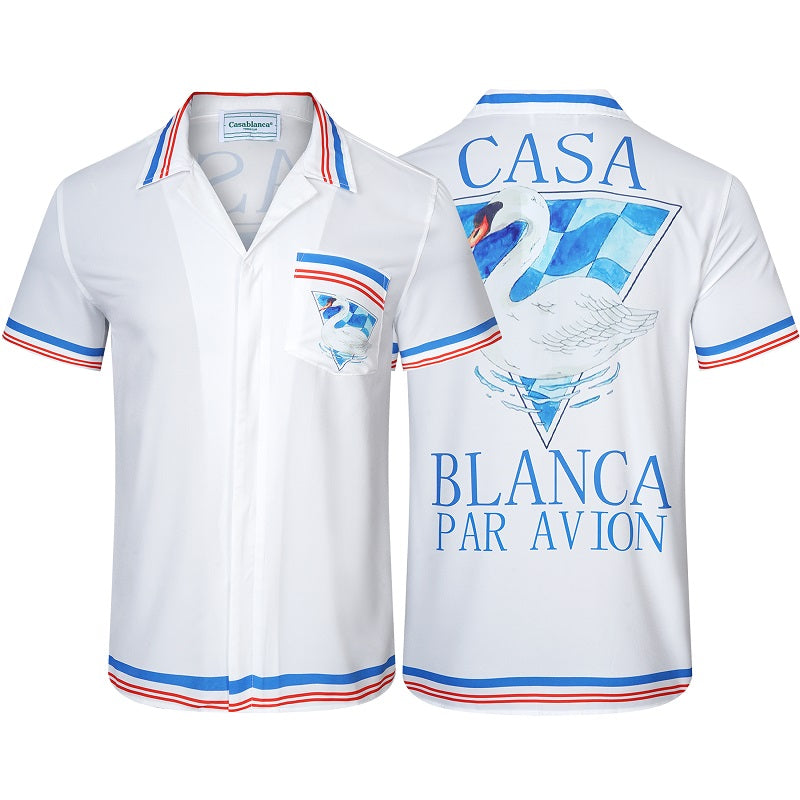 SOLO CASABLANCA 23SS SILK CUBA COLLAR SHIRT