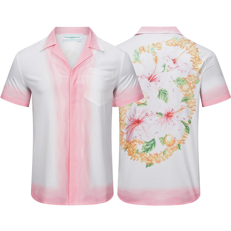 SOLO CASABLANCA 23SS SILK CUBA COLLAR SHIRT
