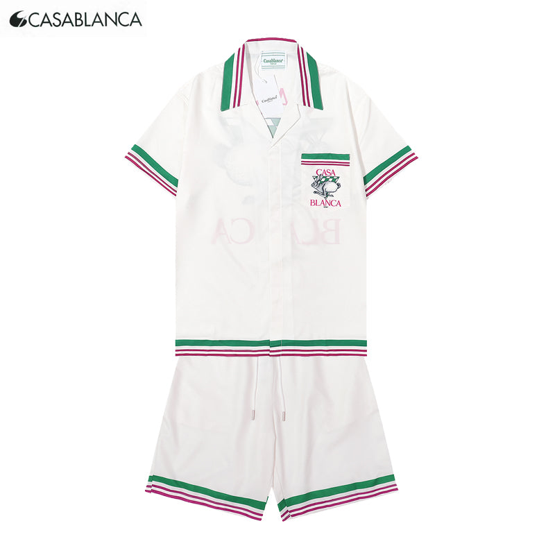 SOLO CASABLANCA 23SS SILK CUBA COLLAR SHIRT