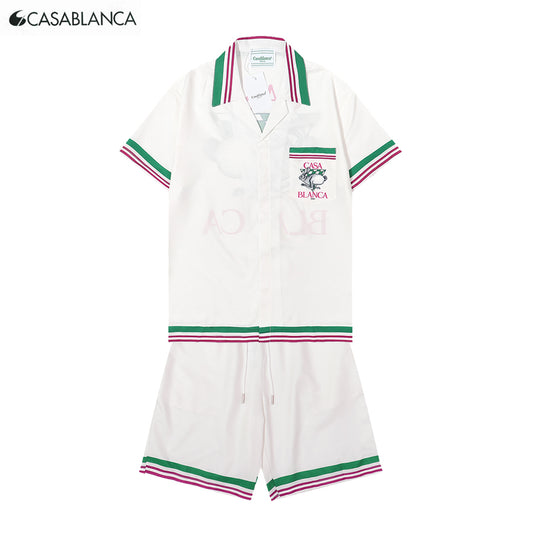 SOLO CASABLANCA 23SS SILK CUBA COLLAR SHIRT