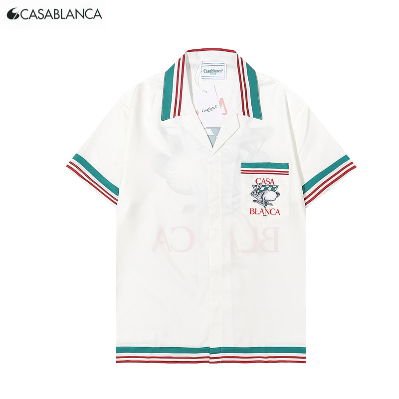 SOLO CASABLANCA 23SS SILK CUBA COLLAR SHIRT
