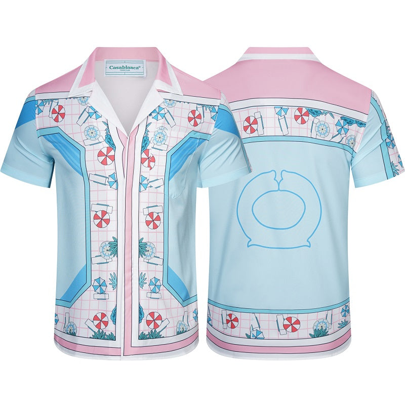 SOLO CASABLANCA 23SS SILK CUBA COLLAR SHIRT